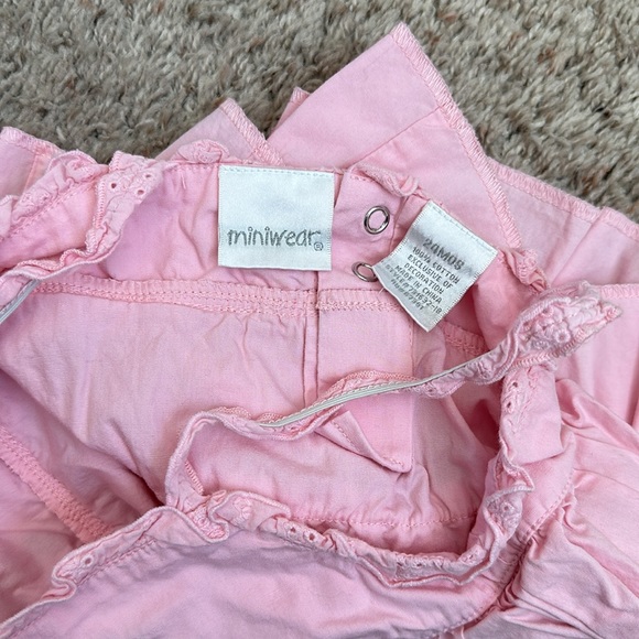 GIRLS miniwear pink ruffle tank top size 24 months - Picture 4 of 5